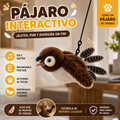 Cat Toy Interactive Flapping Bird with Catnip Rechargeable Simulation Bird Cat Toys Touch Activated Fluffy Plush Toys for Cats